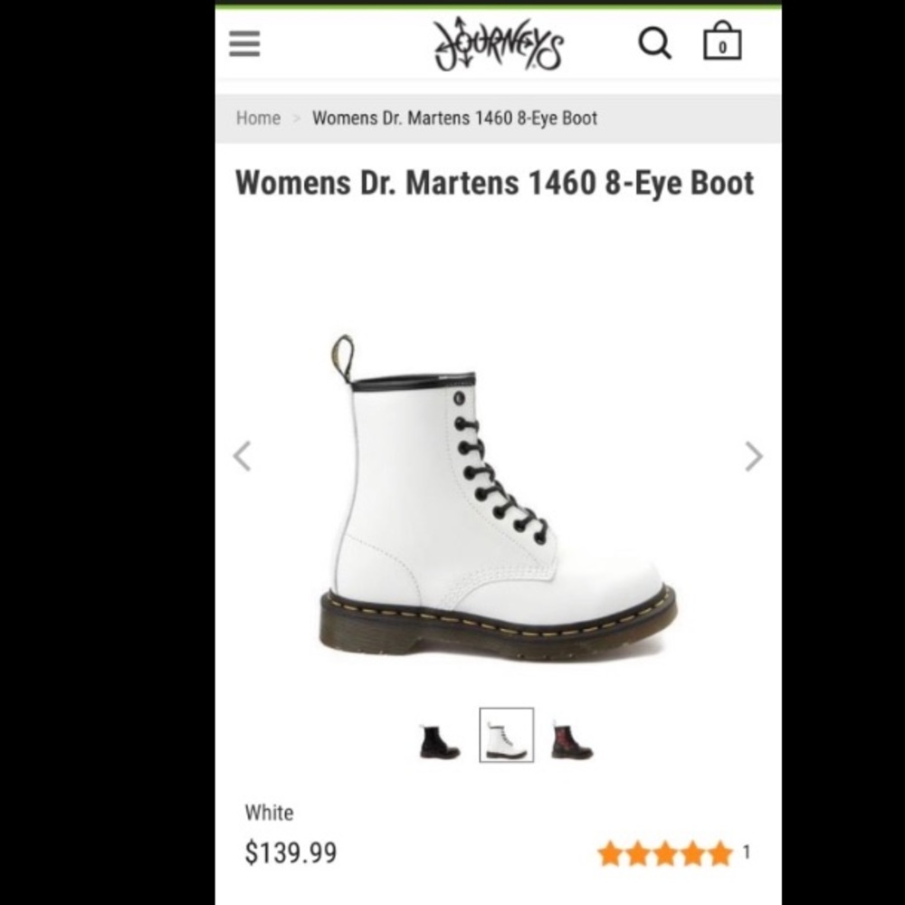 Women's / men white 1460 white Dr martens boots